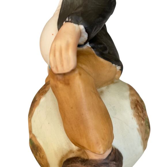 Albert E Price Clown Sitting On Globe Vintage 1980 Sad Hobo Porcelain Figurine - Picture 12 of 15